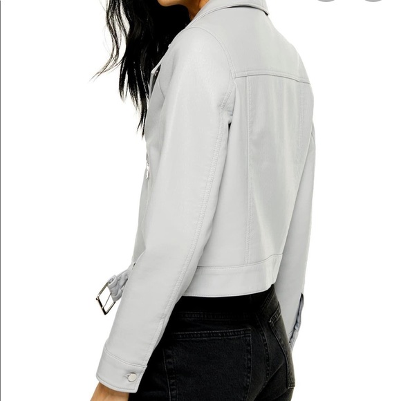 Topshop Faux Leather Jacket - Picture 3 of 4